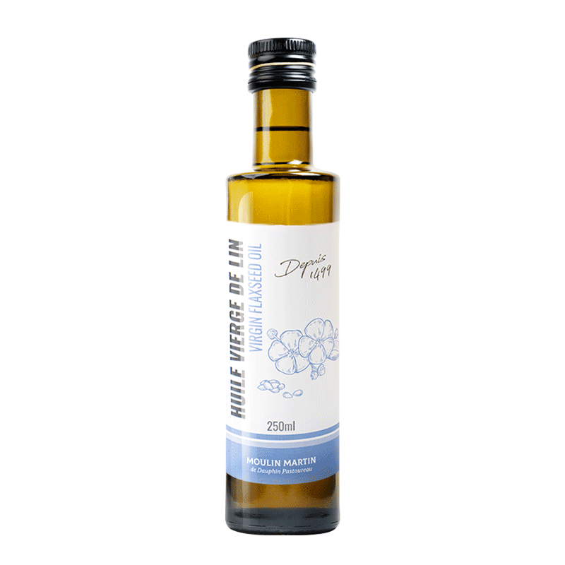 Imported from French original bottles Marne flaxseed oil is rich inOmega-3Physical cold pressing without additives 250MLbottled